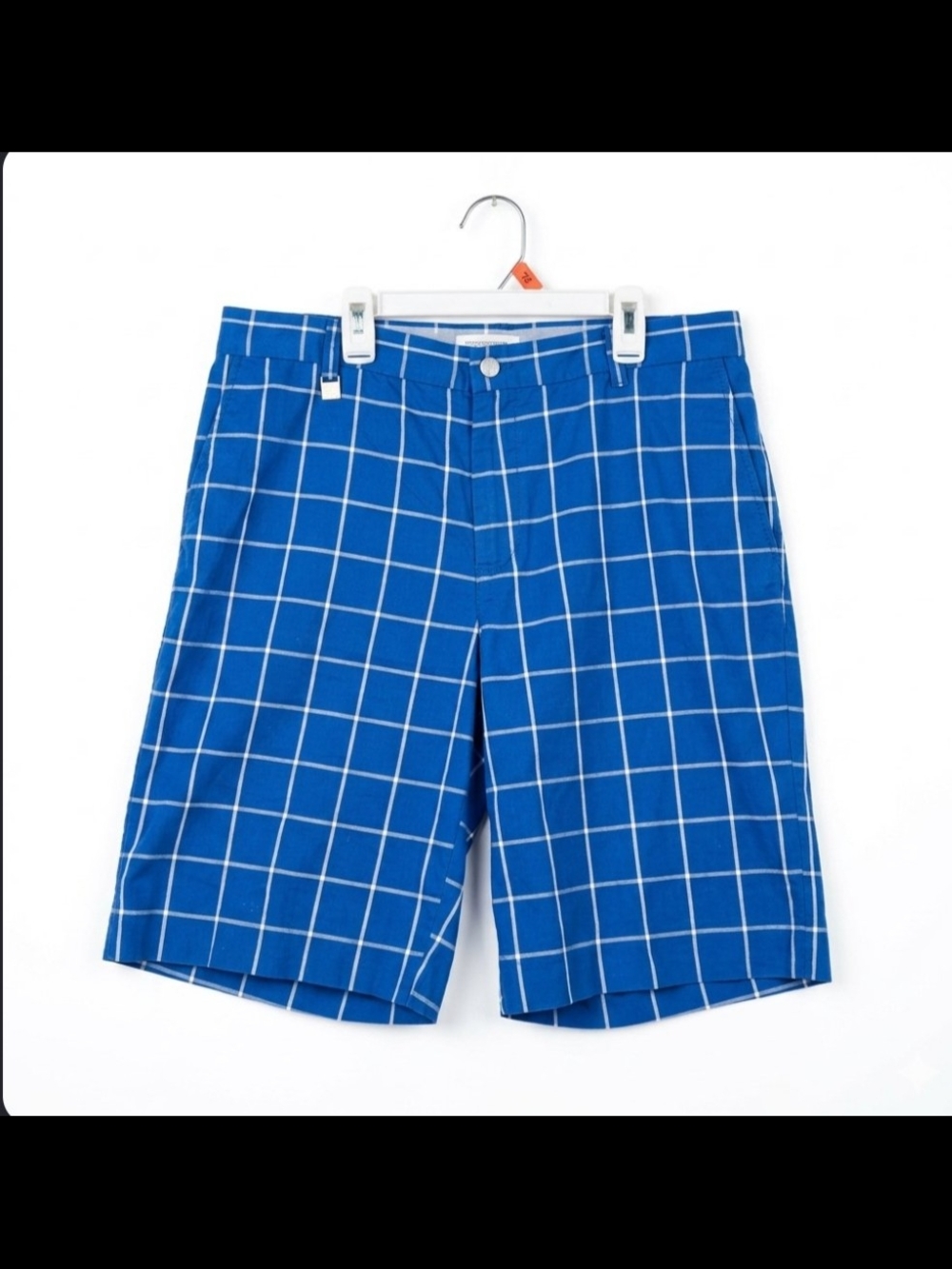 Lauren Ralph Lauren Blue Windowpane Plaid Golf Shorts Women’s Size 14